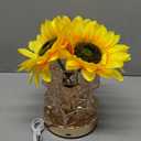 Sunflowers Flower Lamp,Rechargeable Cordless Touch Table Lamp,3-Colour Infinitely Dimming Small Night Light,Festival Restaurant Bedroom Bar Coffee Shop Birthday Gifts for Women Mom