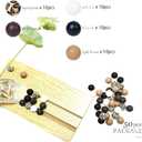 2 x ZMD 50 PCS 15mm Silicone Beads, Leopard Print Silicone Beads Bulk Kit Loose Beads Cheetah Print Beads for Keychain Making Bracelet Necklace Beaded Pens