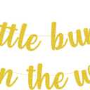 Bunny Baby Shower Party Decorations, A Little Bunny Is On The Way Banner for Spring Easter Themed Baby Girls Gender Reveal Party Supplie