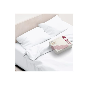 Mayfair Linen 800-Thread-Count 100% Pure Cotton Sheets - Hotel Style Egyptian Feel White King Size Bed Sheets, Long Staple Cotton, Sateen Weave for Soft Feel, Fits Mattress Upto 18'' DEEP Pocket