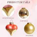 DN DECONATION 16Pcs Valentine's Day Heart Ornaments, Valentines Day Pink and Gold Glass Heart Baubles Ornament for Valentine's Day & Christmas Mini Tree Wedding Anniversary Party Decoration