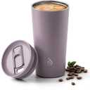 Ideus 17 oz Travel Coffee Mug, Double Wall Vacuum Stainless Steel Insulated Coffee Tumbler With Lid, Splash-Proof & Cup Holder Friendly, Keeps Drinks Hot/Cold, Dishwasher Safe, Purple