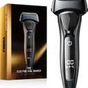 Electric Foil Shavers for Men: Portable Electric Razor for Face- Rechargeable Wet/Dry Waterproof Shaver with LED Display & Fast Charge-Ultra-Thin Razor for Close Shaving