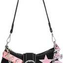 Y2k Purses for Women,Cute Purse of Y2k Accessories,Emo Purse Goth Punk Style Bag, Pink