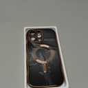 GVIEWIN for iPhone 16 Pro Max Case Compatible with MagSafe, Upgraded [Full Camera Protection][Cute Wave Frame][Military Grade Protection] Electroplated Soft Phone Cover for Women Girl, Black