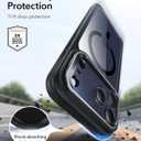 ESR for iPhone 17 Pro Case with Stash Stand, Compatible with MagSafe, Military-Grade Drop Protection Magnetic Phone Case, Scratch-Resistant Back Cover,Clear Black