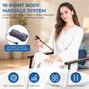Full Body Vibration Massage Mat with Heat 10 Vibration Motors for Soothing Body Relief, Includes Detachable Shiatsu Neck Massager, Heated Massage Pad for Bed, Sofa & Recliner