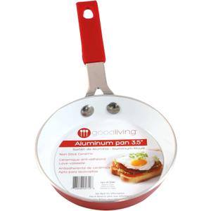 Good Living 3.5" Fast-Heating Aluminum Single-Egg Pan, Colors Vary, 1-Pack, Non-Stick Ceramic, Aluminum Frying Pan, Great For Pancakes, French Toast, Eggs, Omlets, And Much More