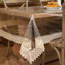 Walrus Clear Vinyl Tablecloth Protector Waterproof/Oil-Proof Plastic Square Transparent Sheet Table Cover (54x84 Inch)