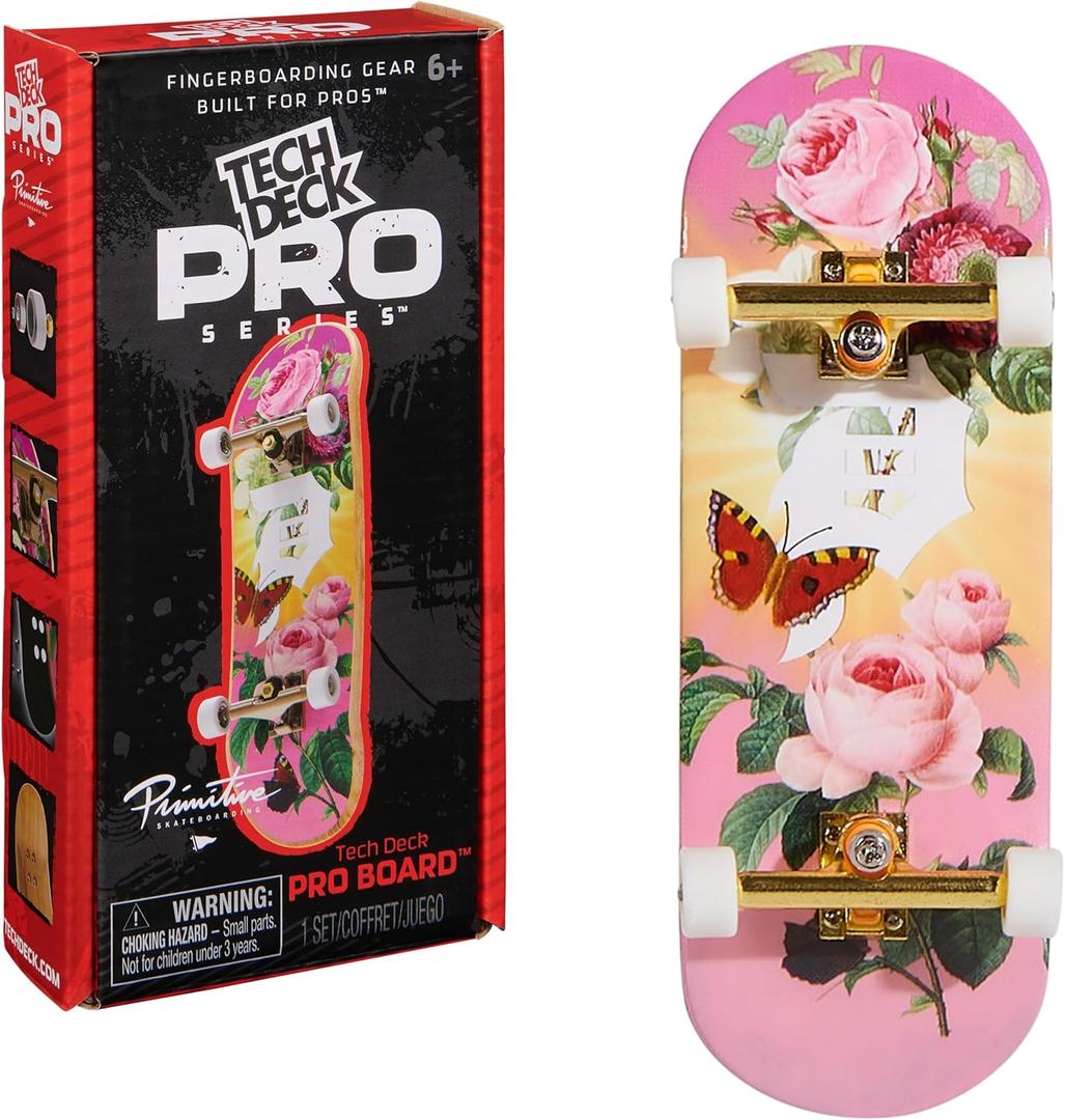 TECH DECK, Primitive Pro Series Finger Board with Storage Display, Built for Pros; Authentic Mini Skateboards, Kids Toys for Ages 6 and up