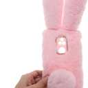 Mikikit Protective Phone Case for G Play 6.65 Inch Lightweight Fluffy Bunny Soft Cover Scratch Resistant Smartphone Shell Cute Animal Design (Pink)