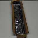 Curtain Rods for windows 48 to 84-93 inch, 5/8 inch Decorative Matte Black Splicing Heavy Duty Metal Curtain Rod set with Brackets