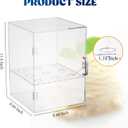 CroBlissful Acrylic Ice Cream Cone Holder 9 Holes Clear Waffle Cone Cabinet Transparent Ice Cream Display Case Stand for Bakeries Coffee Shops Dessert Shops(11.81 x 8.66 x 8.66 Inches)