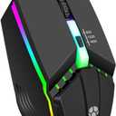 Guiheng Wired Gaming Mouse, Optical USB Mice for Laptop/Desktop, 800 to 1600 and RGB Light, Ergonomic with 4 Programmable Buttons for Computer Windows 7/8/10/XP Vista Linux Chromebook PC