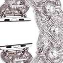 VIQIV Bling Bands for Apple Watch 40mm 44mm Iwatch Series 4 3 2 1, Diamond Rhinestone Stainless Steel Metal Bracelet Wristband Strap for Women, womens, Silver, 40mm