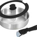 Inqibee Tri-Ply Stainless Steel Cookware Set with Removable Handle, Detachable Handle 10 Inch Deep Frying Pan, 3 QT Saut Pan with Lid, Induction Kitchen Cooking, Dishwasher and Oven Safe