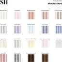 Solino Home Linen Table Runner 48 Inches - 100% Pure Linen Multicolor Palm Beach Stripe Farmhouse Table Runner 14 x 48 Inch Ideal for Dresser and Coffee Tables, Spring, Easter