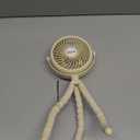 AMACOOL Battery Operated Stroller Fan, Baby Travel Essentials for Beach Disney, Newborn Boy & Girl Showers Gifts Registry Search, Rechargeable Clip On Fan for Car Seat Wagon Crib Bike Treadmill (Beige)