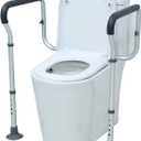Loyoda Toilet Handle Height-Adjustable Leg Toilet Safety Frame Medical Grade Aluminum Alloy Sturdy Toilet Safety Rail Provides Support for Seniors, Disabled and Pregnant Women
