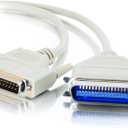 C2G 02798 DB25 Male to Centronics 36 Male Parallel Printer Cable, Beige (6 Feet, 1.82 Meters)