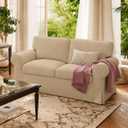 Ektorp Loveseat Sofa Cover Replacment Slipcover Designed for IKEA Ektorp Two Seater Sofa Slipcover,Couch Cover Not Include The Sofa Body,Khaki