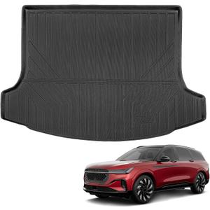 Auxko All Weather Cargo Mat Fit for Lincoln Nautilus 2024 2025 2026 TPE Liner Trunk Mat Nautilus Liner Accessories All Season Odorless Anti-Slip Black