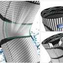 NEENCA Knee Brace for Knee Pain Relief, Medical Knee Support with Patella Pad & Side Stabilizers, Compression Knee Sleeve for Meniscus Tear, ACL, Arthritis, Joint Pain, Runner, Sport- FSA/HSA APPROVED (Large, Black-Gray)