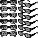 Cuffbow 12 Pairs Birthday Glasses Funny Photo Props Sunglasses Novelty Sunglasses for Birthday Adults Halloween