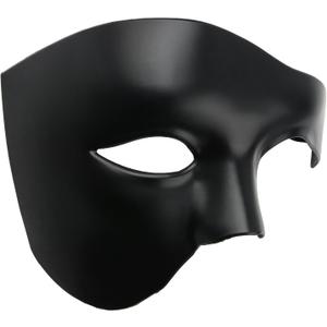 Hoshin Masquerade Mask, Half-Face Mardi Gras Decorations Venetian Masks for Mens (Black)