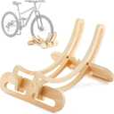 1 Pack Wooden Stationary Bike Floor Stand Bicycle Indoor Storage 4 Adjustable Sizes Fit Commuter, Mountain, Road, Gravel Bikes Etc, Bike Wheel Wooden Display Stop Suitable for Home (Hollow)
