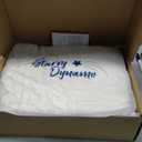 72-Inch Cable Sweater Knit Christmas Tree Skirt with Wooden Toggles, Cream