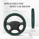 Steering Wheel Cover Accessories Neoprene Cover Non-Slip Breathable Easy to Install Suitable for Women Men Girls for Car SUV Van Truck Universal 14.5-15.5 Inch Dark Green Palm