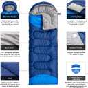 BISINNA Sleeping Bag with Pillow - 4 Season Backpacking Sleeping Bag Lightweight Waterproof Warm and Washable for Adults, Kids, Women, Men's Outdoors Camping, Hiking, Mountaineering