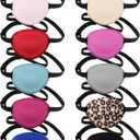 SATINIOR 10 Pieces Eye Patches Medical Adjustable Amblyopia Lazy Single Eye Patch Halloween for Left or Right Pink Black Eyes Silk Soft Single Pirate Costume for Adults Women Kids Girls Men, 10 Colors