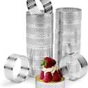 16Pack Tart Rings, 304 Stainless Steel 2 Inch Cookie Rings For Baking Small Pastry Rings Mousse Cake ring Heat-Resistant Crumpet Ring