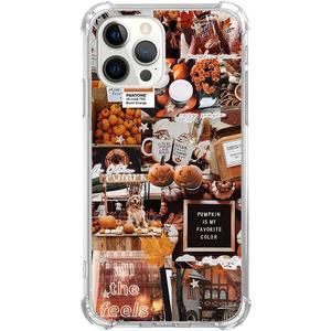 Autumn Pumpkin Case for iPhone 12 Pro Max, Aesthetic Fall Case for Women & Men, Unique Trendy TPU Bumper Protective Cover