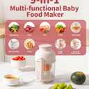 AMZCHEF Baby Food Maker with Auto Steam & Blend, 9-in-1 Baby Puree Maker with Food-grade glass, BPA-Free & Easy Cleaning, Touch Screen, Dishwasher Safe, Off-white