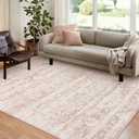  Area Rugs, 3x7 Bethlehem Traditional White Runner Area Rug, Pink Beige Carpet for Hallway, Kitchen, Bedroom or Living Room (2'7" x 7'3" Runner)