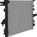 SCITOO Engine Coolant Radiator Replacement for 2007 2008 2009 2010 2011 for Jeep Wrangler 3.8L 2957 Plastic Radiator 2018 for Jeep for Wrangler JK 3.6L