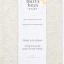 Burt's Bees Baby Essential Organic Cotton Fitted Crib Sheet, Breathable for Boy Girl Standard Crib & Toddler Mattresses