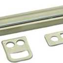 QCAA Solid Brass Surface Bolt 4", Satin Nickel, Made in Taiwan, 1 Pack