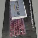 Wireless Keyboard and Mouse Combo, RGB Backlit, Rechargeable & Light Up Letters, Full-Size, Soft Typing, Sleep Mode, 2.4GHz Quiet Keyboard Set for Mac, Windows, Laptop, PC, Trueque KM42Pro (Black)