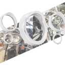 7" Headlight Trim Ring 4.5" Fog Light Visor Style Headlamp Frenched Rings Fit For Harley Dyna Touring Road King Electra Street Glide Tri Glide