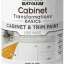 Rust-Oleum 372007 Transformations Basics Cabinet & Trim Paint, Quart, Pure White, 32 Fl Oz (Pack of 1)