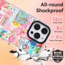 2 x ChiCsFleur for iPhone 13 / iPhone 14 Case, TPU Phone case with Camera Protection for Women Girls Teens - Coastal Gift Collage Christmas Pink Lips Floral Italy Shell Palm Hibiscus Aesthetic Unique