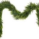 6FT Artificial Christmas Garland, Real Touch Artificial Pine Garland for Indoor Outdoor Christmas Decoration