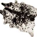 MustMat Faux Cowhide Rug Black and White Cow Print Area Rug Large Animal Hide Carpet Western Decor 5.2ft x 6.6ft (5'2" x 6'7", Graywhite)