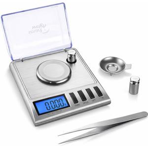 Smart Weigh GEM20-20g x 0.001 Grams, High Precision Digital Milligram Jewelry Scale, Reloading, Jewelry and Gems Scale, Calibration Weights and Tweezers Included