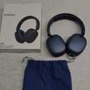 RORSOU B8 Bluetooth Headphones Over Ear, 6 EQ Music Modes and 50H Playtime Deep Bass Wireless Headphones with Mic, Lightweight Folding HiFi Stereo Headset for iPad/Travel/Tablet/PC/Home Blue