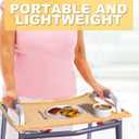 Walker Tray for Folding Walker, Tray for Walker for Seniors Detachable with Cup Holder, Foldable Walker Accessories for Elderly,Tray Table Fits Most Standard Walkers